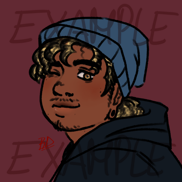 Example portrait plain colors, no BG.